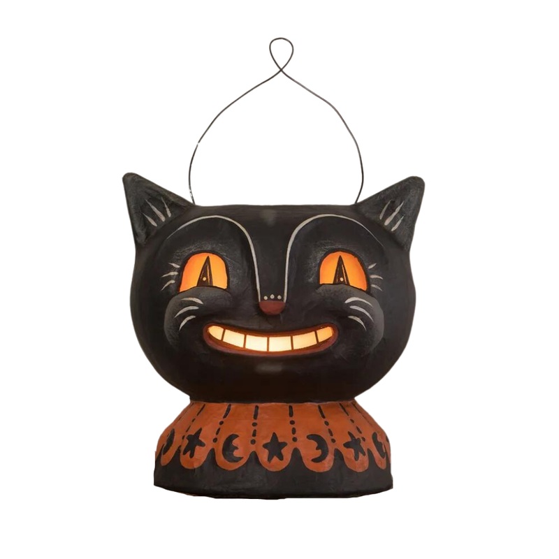 JOHANNA PARKER VINTAGE HALLOWEEN CAT LANTERN
