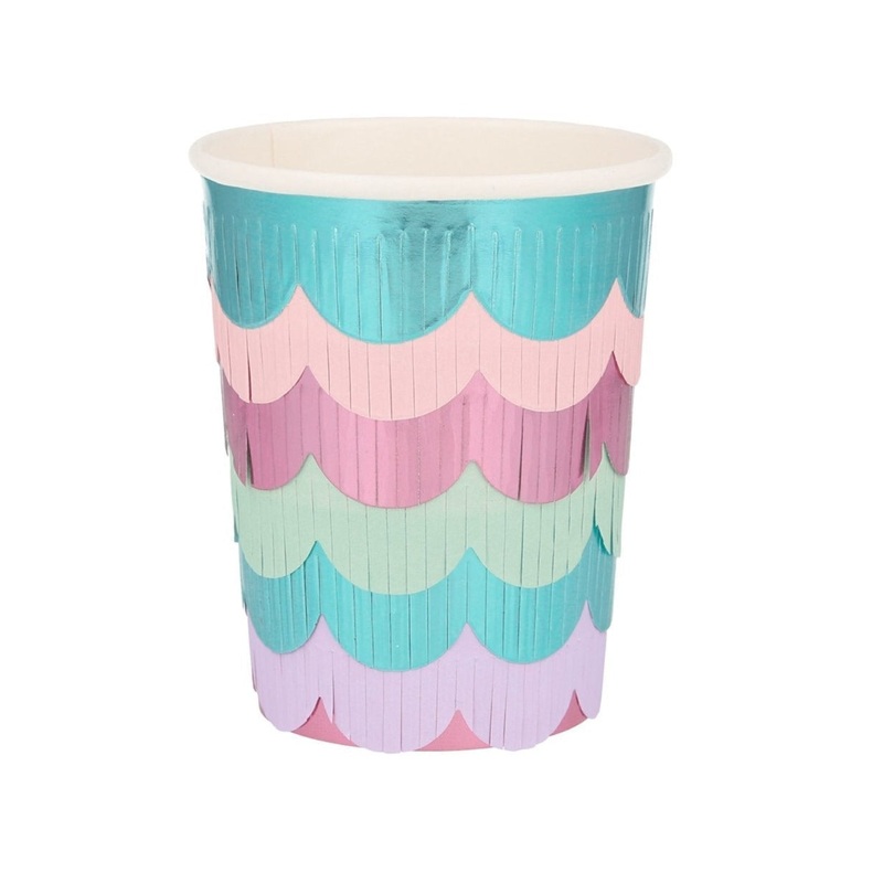 MERMAID SCALLOPED FRINGE CUPS