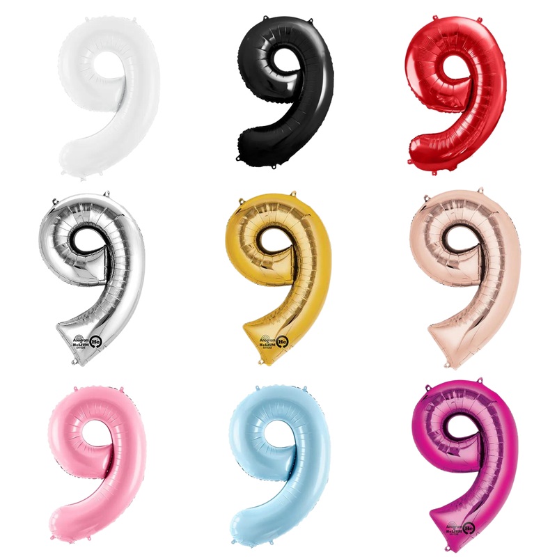 NUMBER 9 FOIL BALLOON