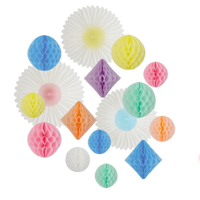PASTEL HONEYCOMB DECORATION KIT