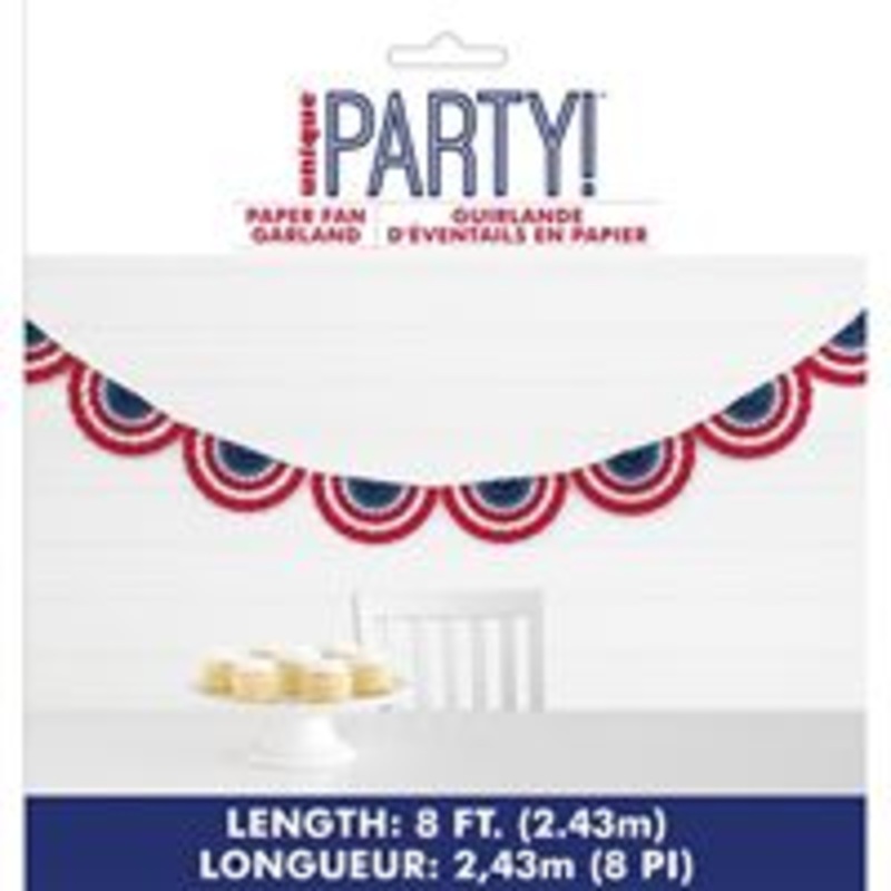 PATRIOTIC PAPER FAN GARLAND