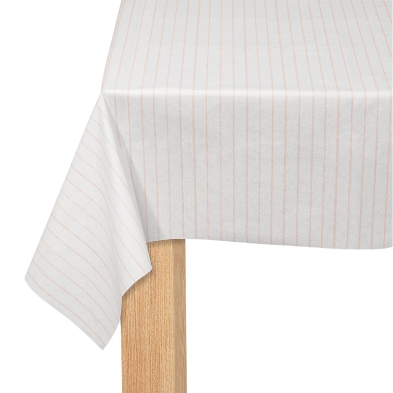 PINK PINSTRIPE PAPER TABLECLOTH