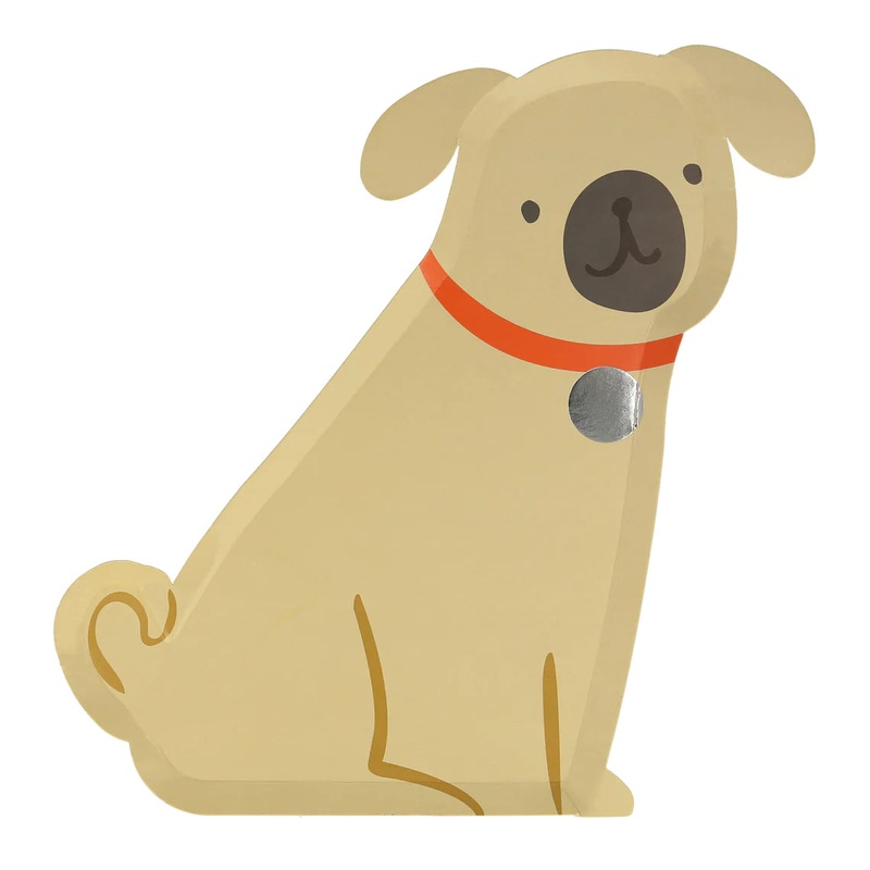 PUG PUPPY DOG PLATES