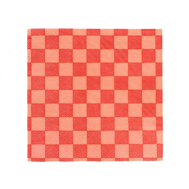 RED CHECKER NAPKINS