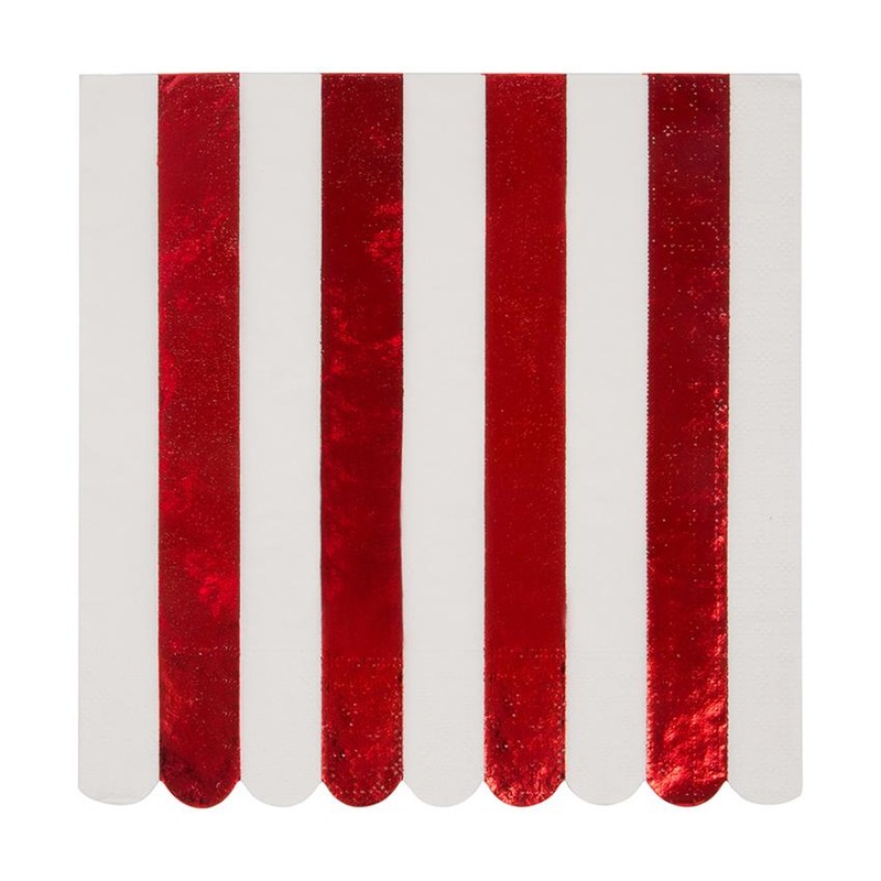 RED STRIPE NAPKINS