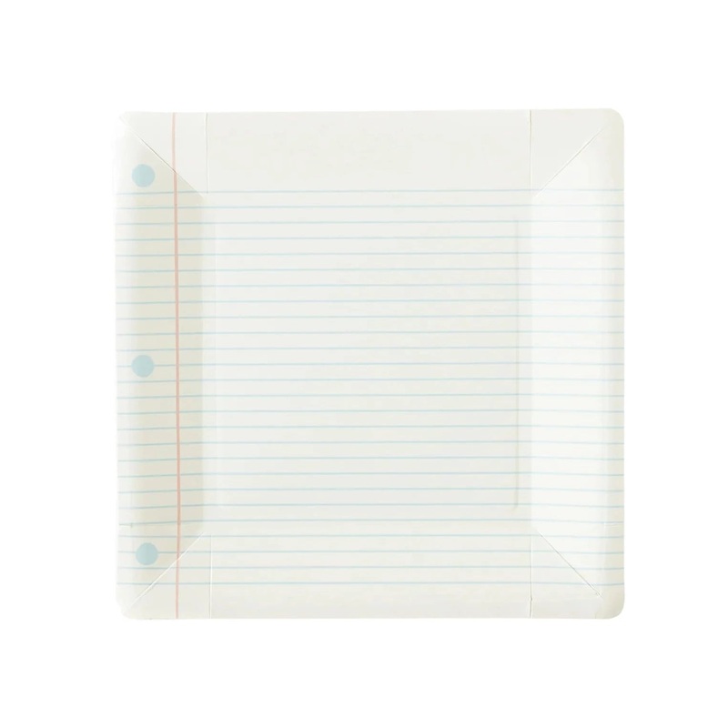 BACK TO SCHOOL NOTEBOOK PAPER PLATES