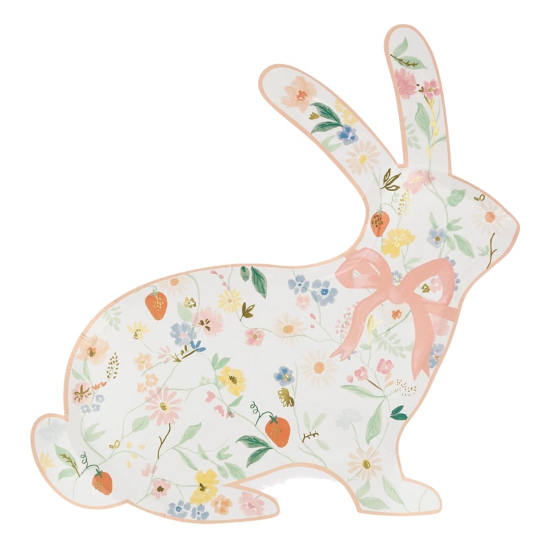 ELEGANT FLORAL BUNNY SHAPED PLATES