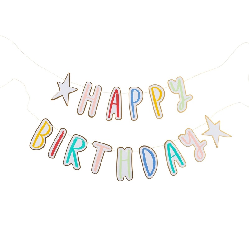 HAPPY BIRTHDAY BANNER GARLAND