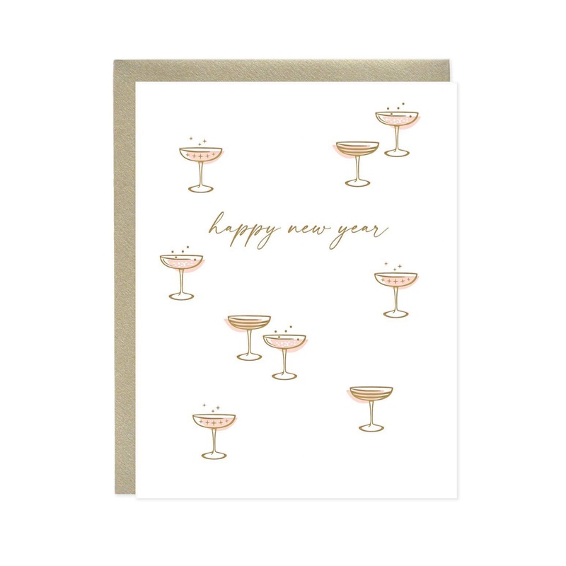 HAPPY NEW YEAR COCKTAILS CARD