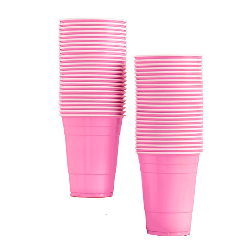 MATTE PINK PLASTIC CUPS