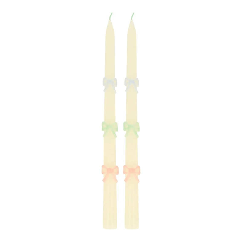 PASTEL BOW TAPER CANDLES
