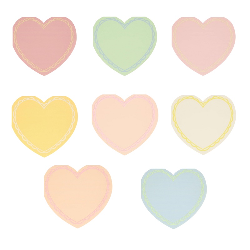 PASTEL HEART SHAPED NAPKINS