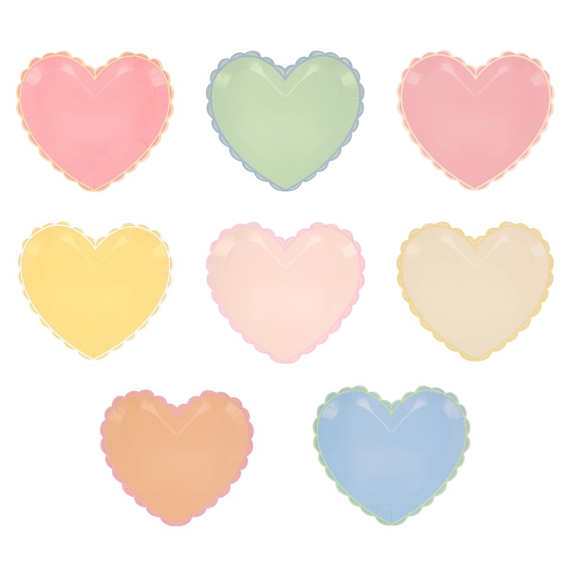 PASTEL HEART SHAPED PLATES