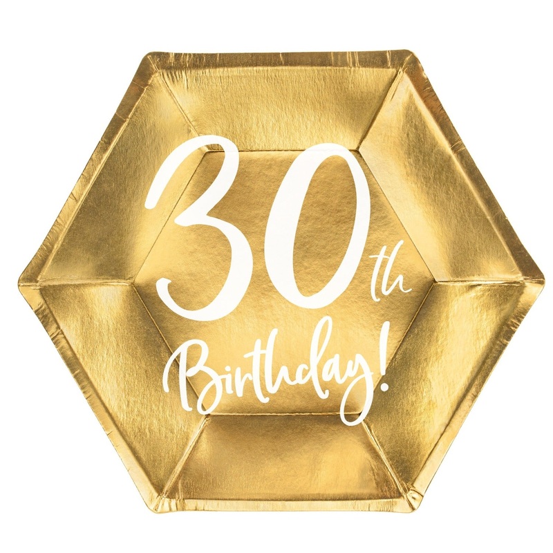 30TH BIRTHDAY GOLD PLATES