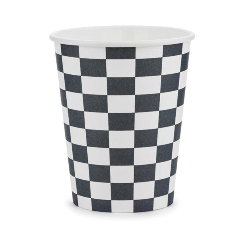 BLACK & WHITE CHECKER CUPS