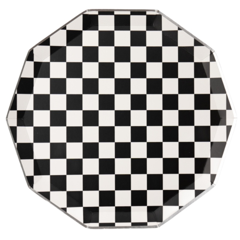 BLACK & WHITE SIGNATURE LARGE CHECKER PLATES