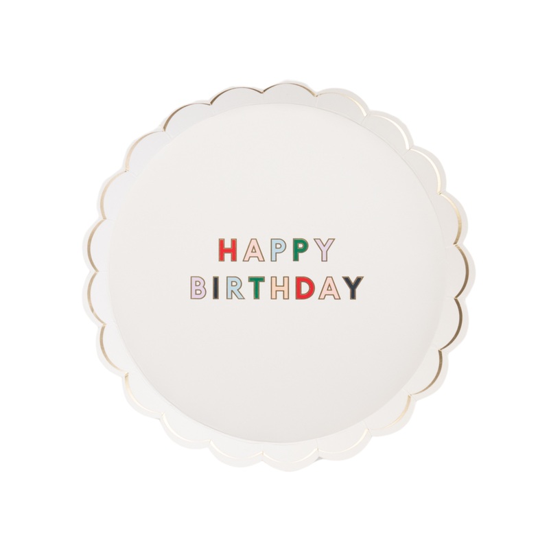 BLANC WHITE SIGNATURE HAPPY BIRTHDAY SMALL PLATES