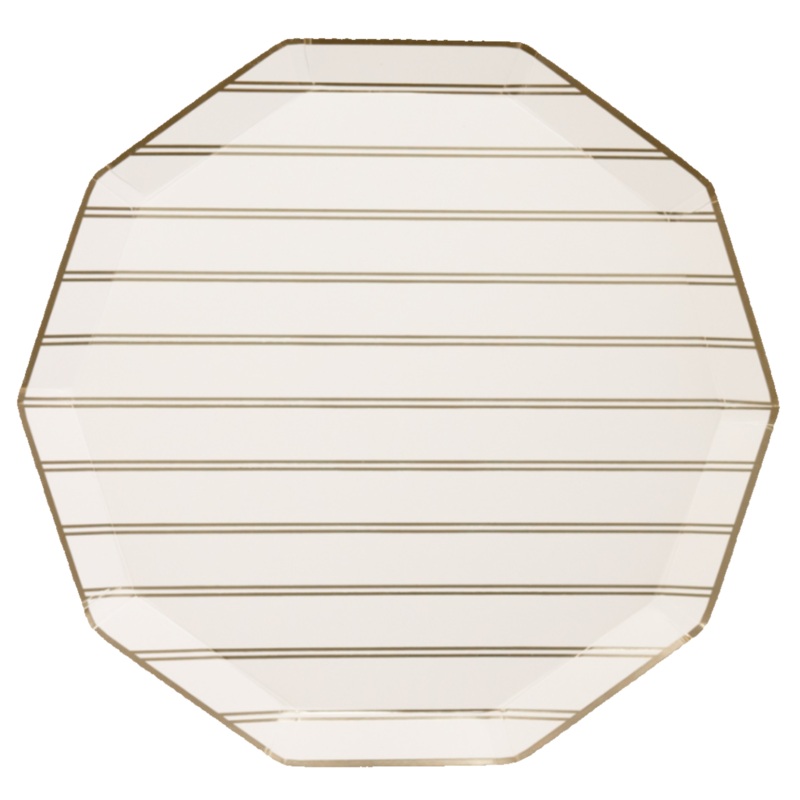 GOLD SIGNATURE LARGE STRIPE PLATES