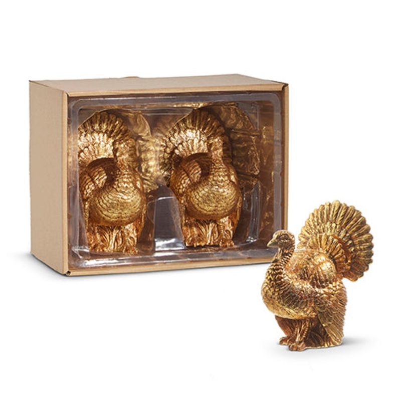 GOLD TURKEY PLACE CARD HOLDERS