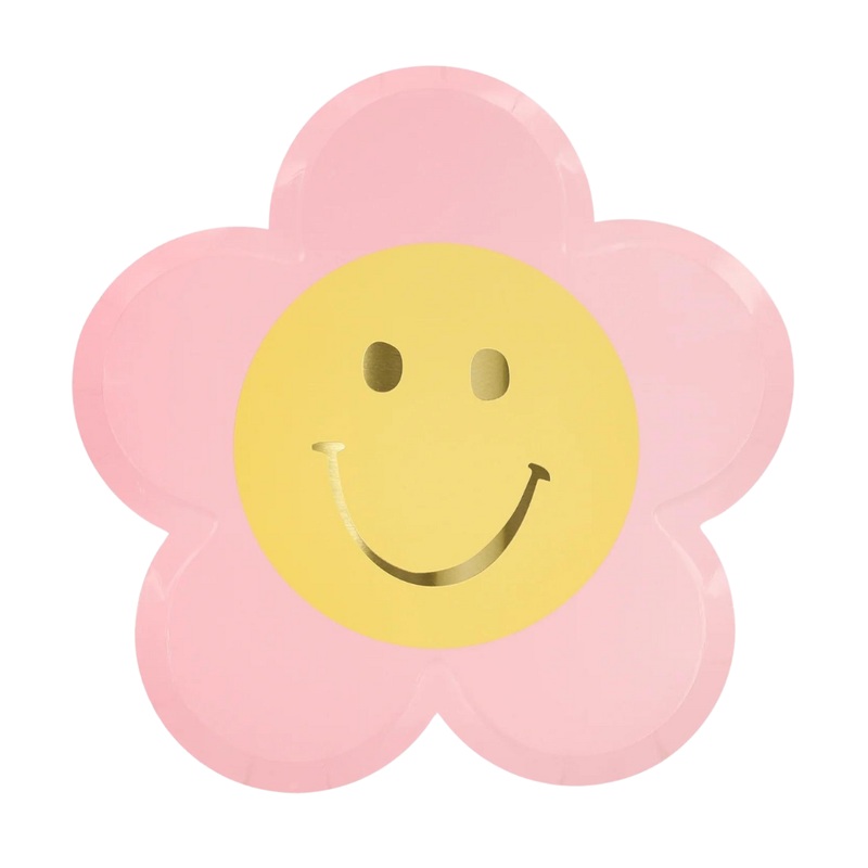 HAPPY FACE FLOWER PLATES