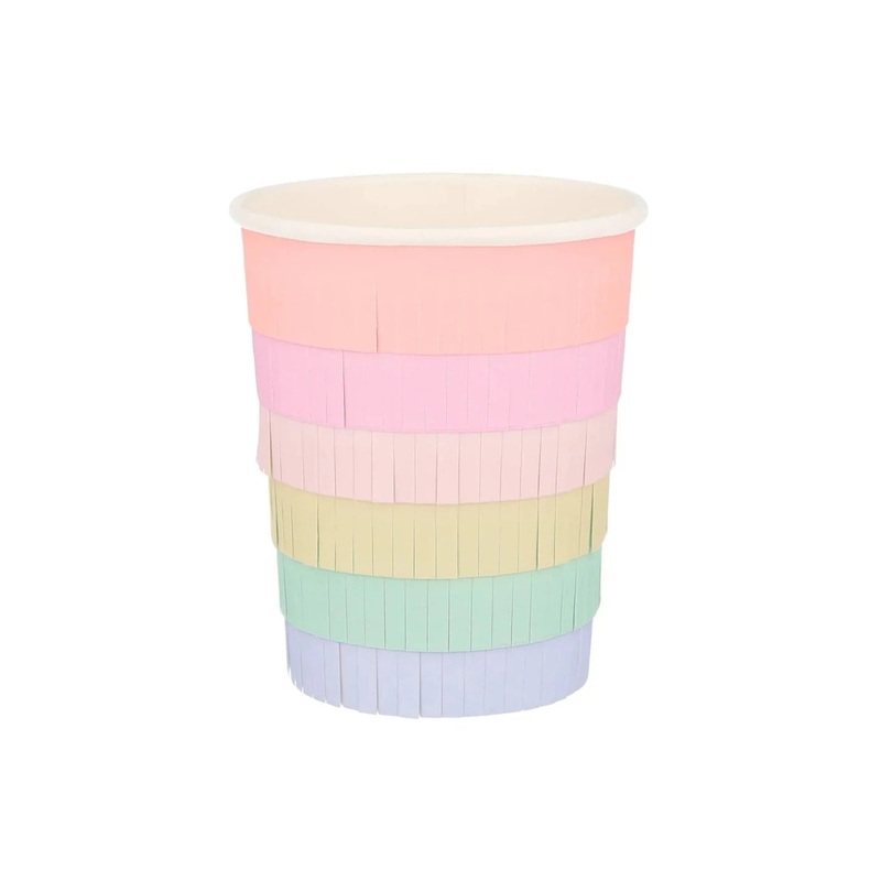 PASTEL RAINBOW FRINGE CUPS