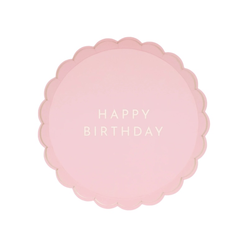 PETAL PINK SIGNATURE HAPPY BIRTHDAY SMALL PLATES