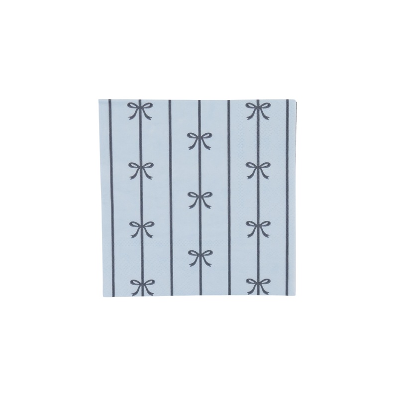 SKY BLUE SIGNATURE BOW SMALL NAPKINS