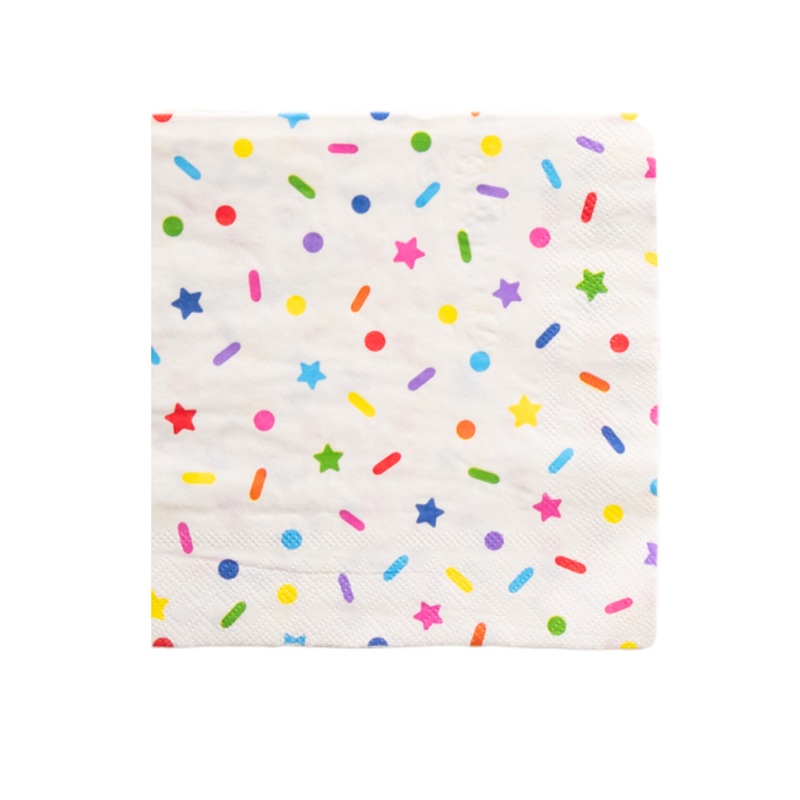 SPRINKLES & SMILES CONFETTI LARGE NAPKINS