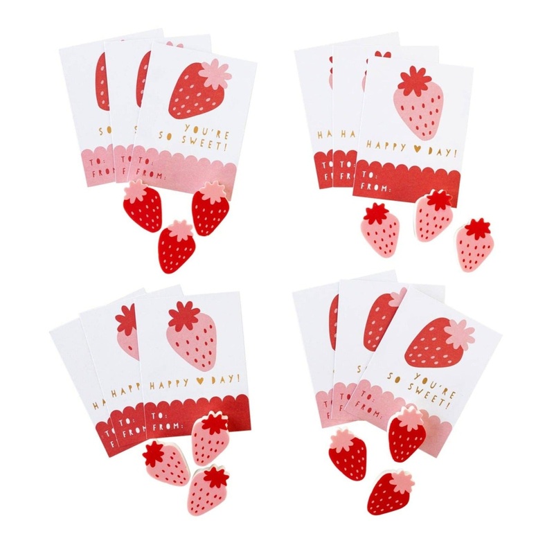 STRAWBERRIES & HEARTS VALENTINES