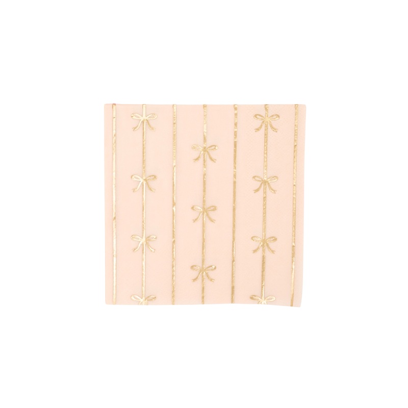 SWEET PEACH SIGNATURE BOW SMALL NAPKINS