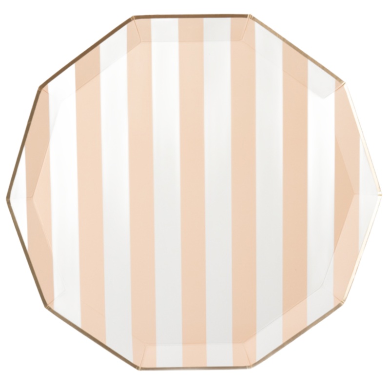 SWEET PEACH SIGNATURE CABANA STRIPE PLATES