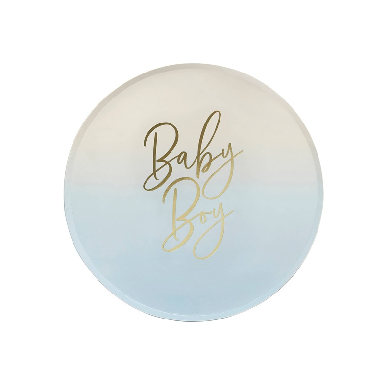 BABY BOY PAPER PLATES