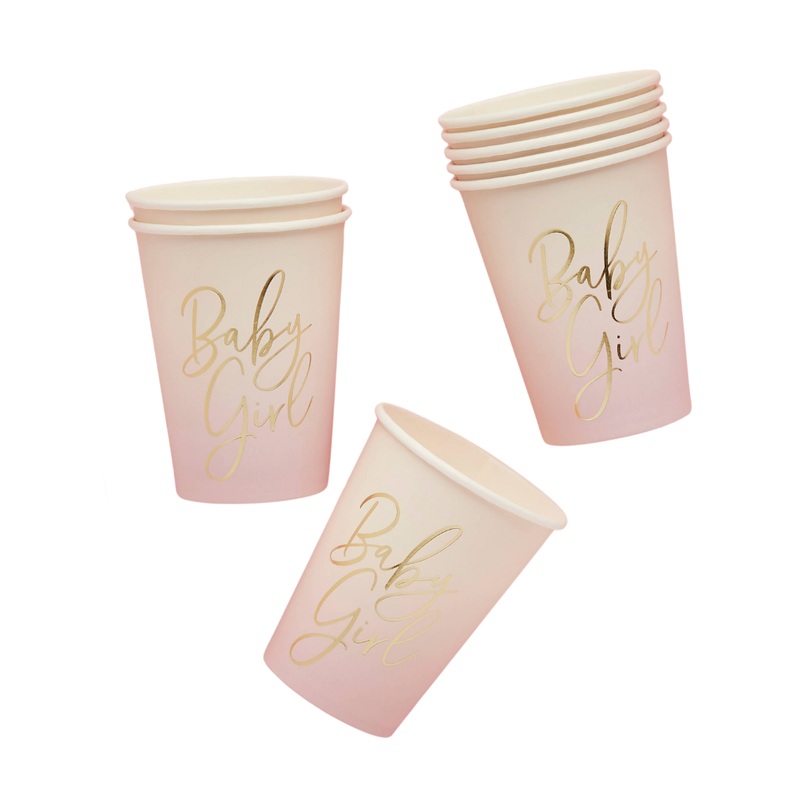 BABY GIRL PARTY CUPS