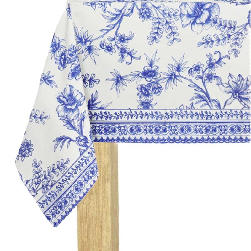 BLUE FRENCH TOILE PAPER TABLECLOTH