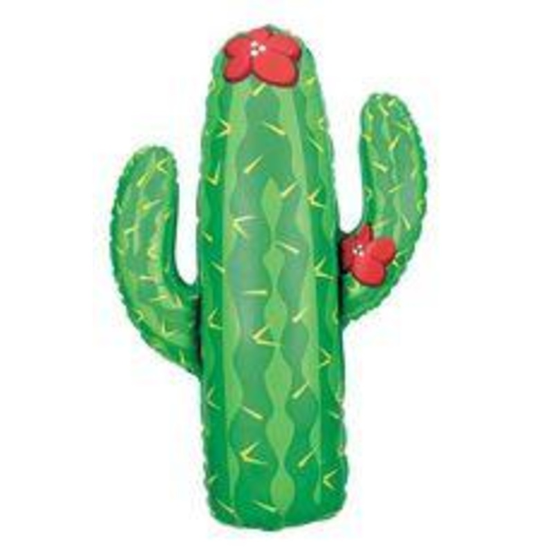 CACTUS WITH RED FLOWERS BALLOON