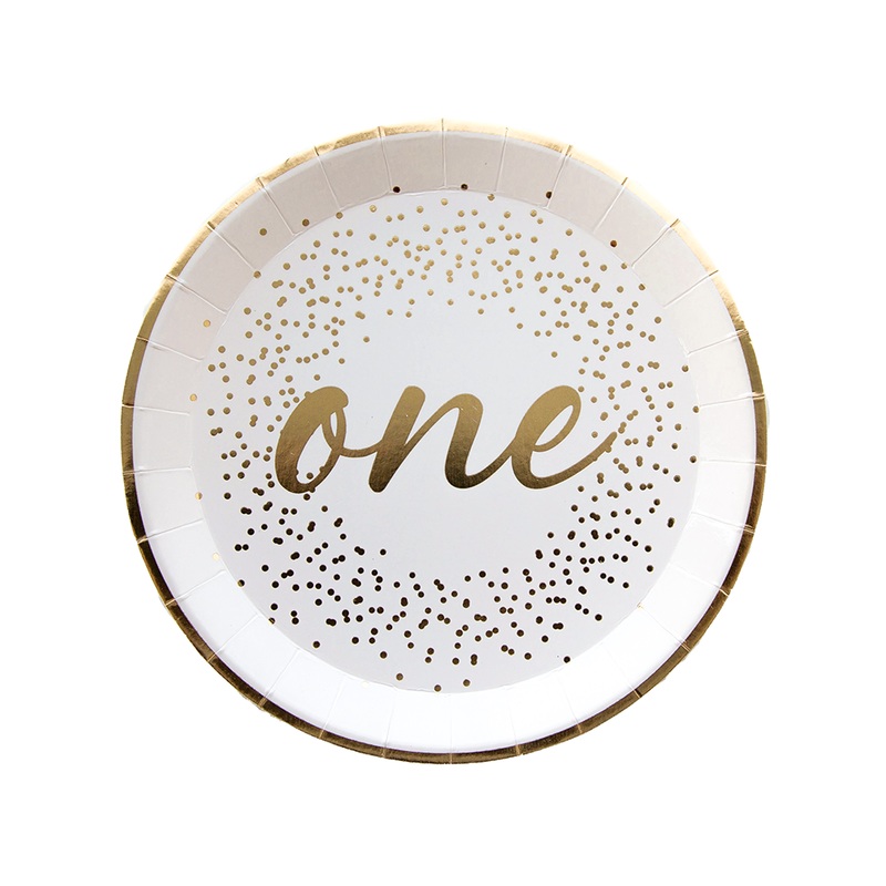 FIRST 1ST BIRTHDAY PARTY PLATES – ‘ONE’
