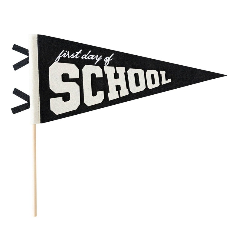 FIRST DAY OF SCHOOL PENNANT FLAG