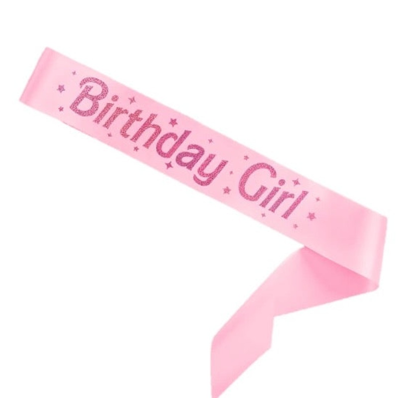 PINK BIRTHDAY GIRL SASH