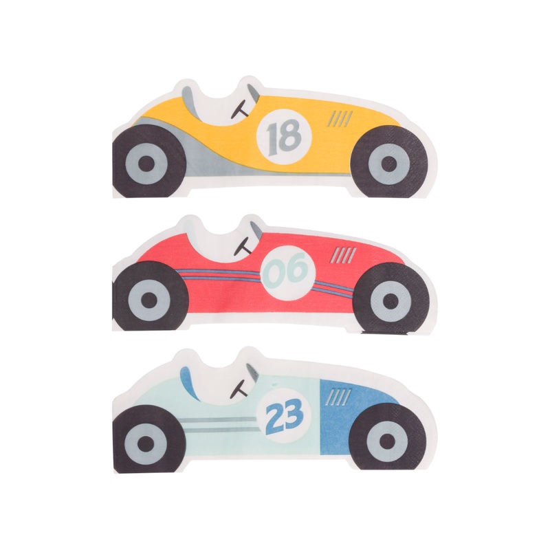 RACE CAR SHAPED NAPKINS