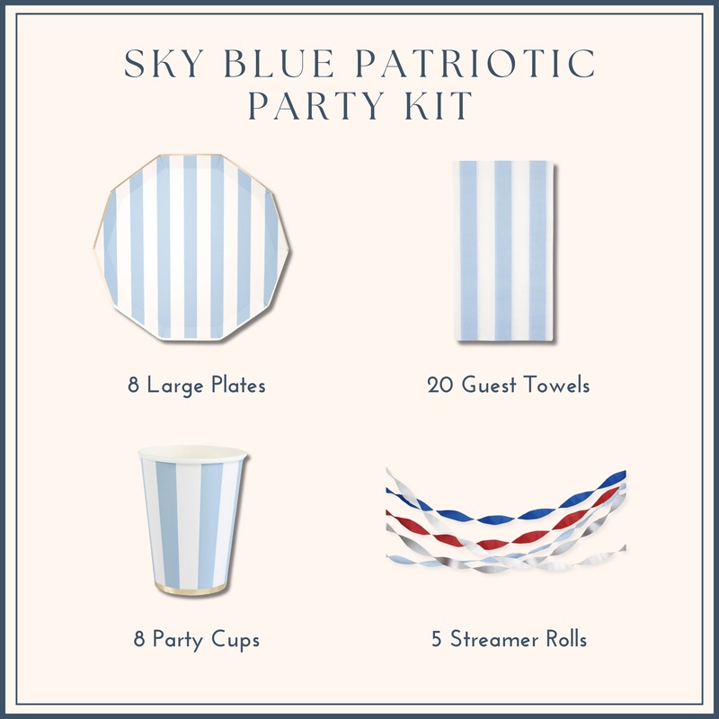 SKY BLUE PATRIOTIC PARTY KIT