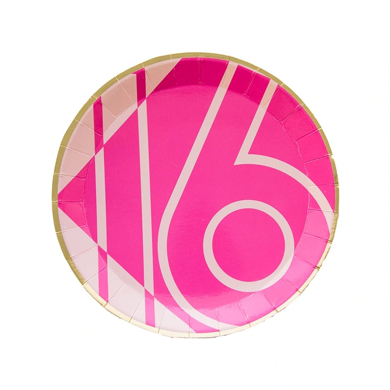 SWEET 16 MILESTONE DESSERT PLATES