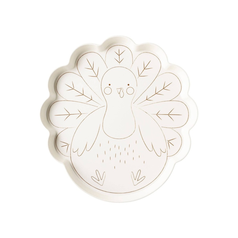 THANKSGIVING TURKEY BAMBOO TRAY