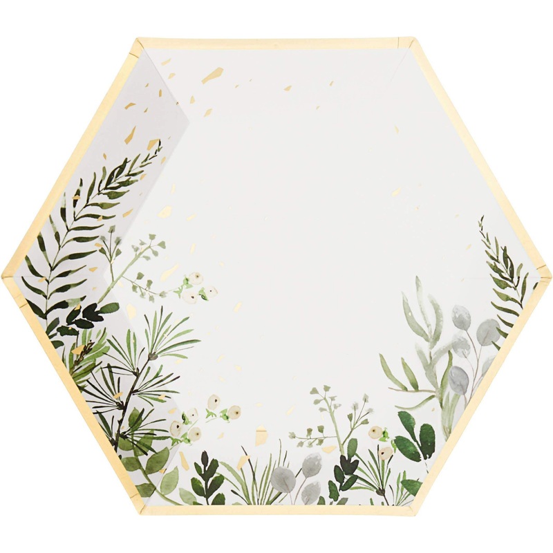 WHITE BOTANICALS LARGE PLATES