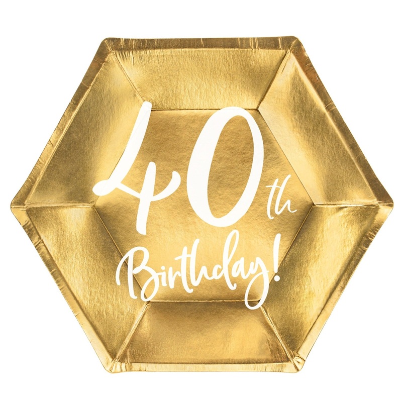 40TH BIRTHDAY GOLD PLATES