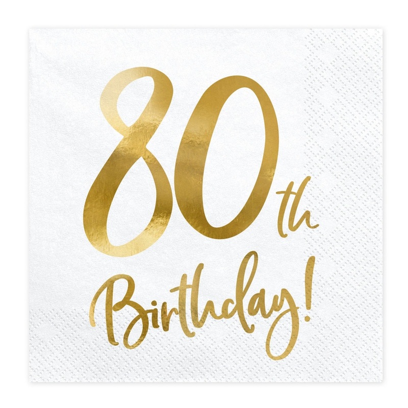 80TH BIRTHDAY NAPKINS