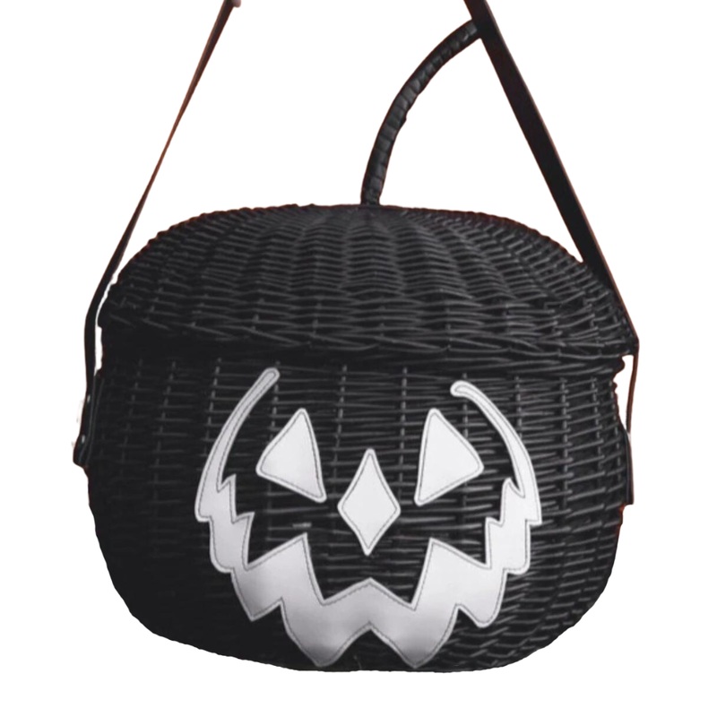 BLACK JACK-O-LANTERN PICNIC BASKET