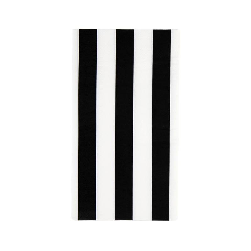 BLACK NOIR SIGNATURE CABANA STRIPE GUEST TOWELS