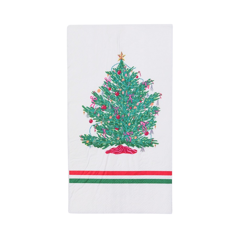 BONJOUR FTE X ONE & ONLY PAPER CHRISTMAS TREE GUEST TOWELS