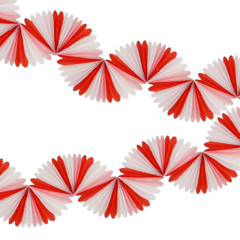 CANDY CANE STRIPE HONEYCOMB GARLAND
