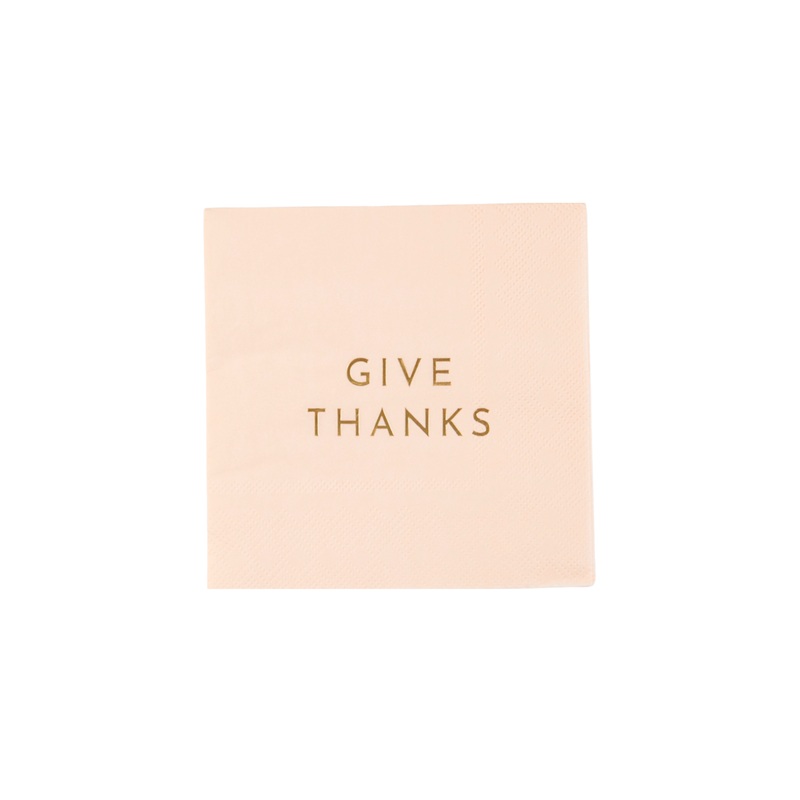 GIVE THANKS COCKTAIL NAPKINS